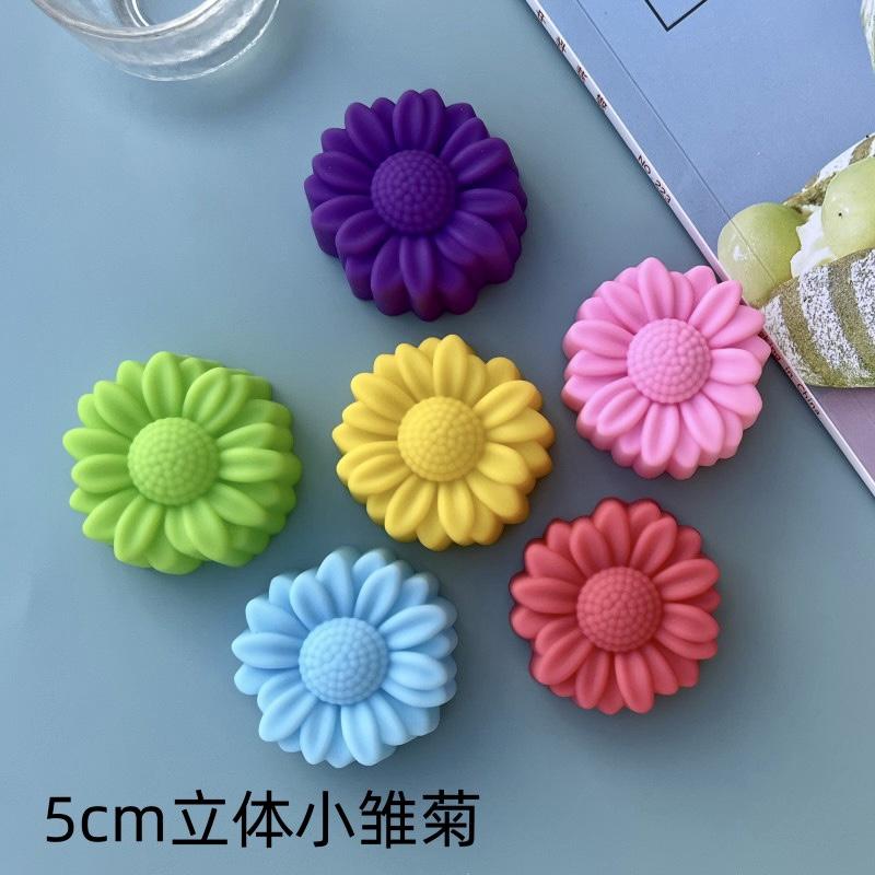 10pcs/lot 5cm Various Flower Designs Silicone Mold Chocolate Pudding Ice Mould Cupcake Cake Tools DIY Mini Soap Candle Molds