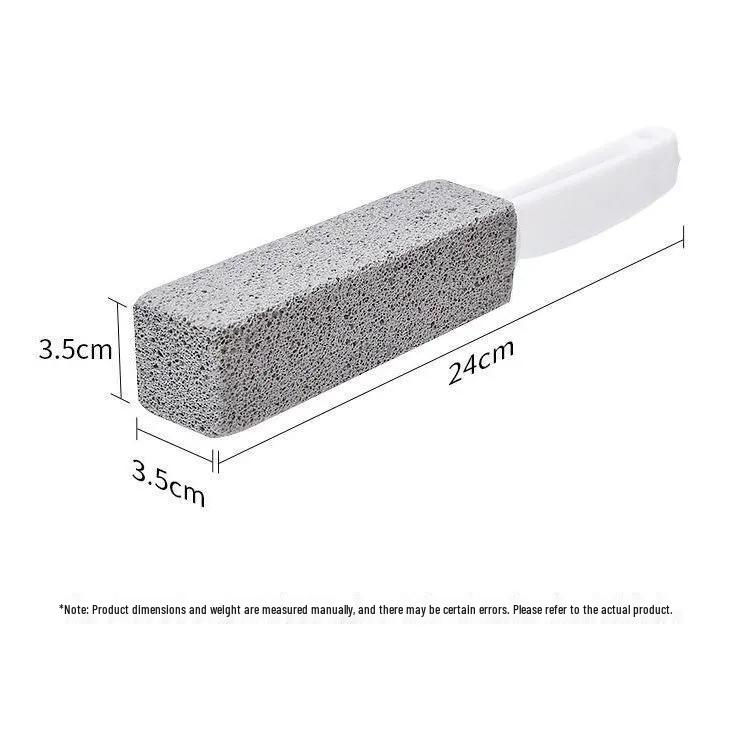 

Pumice Toilet Brush for Cleaning Urine Stains, Limescale, and Waterline Marks.
