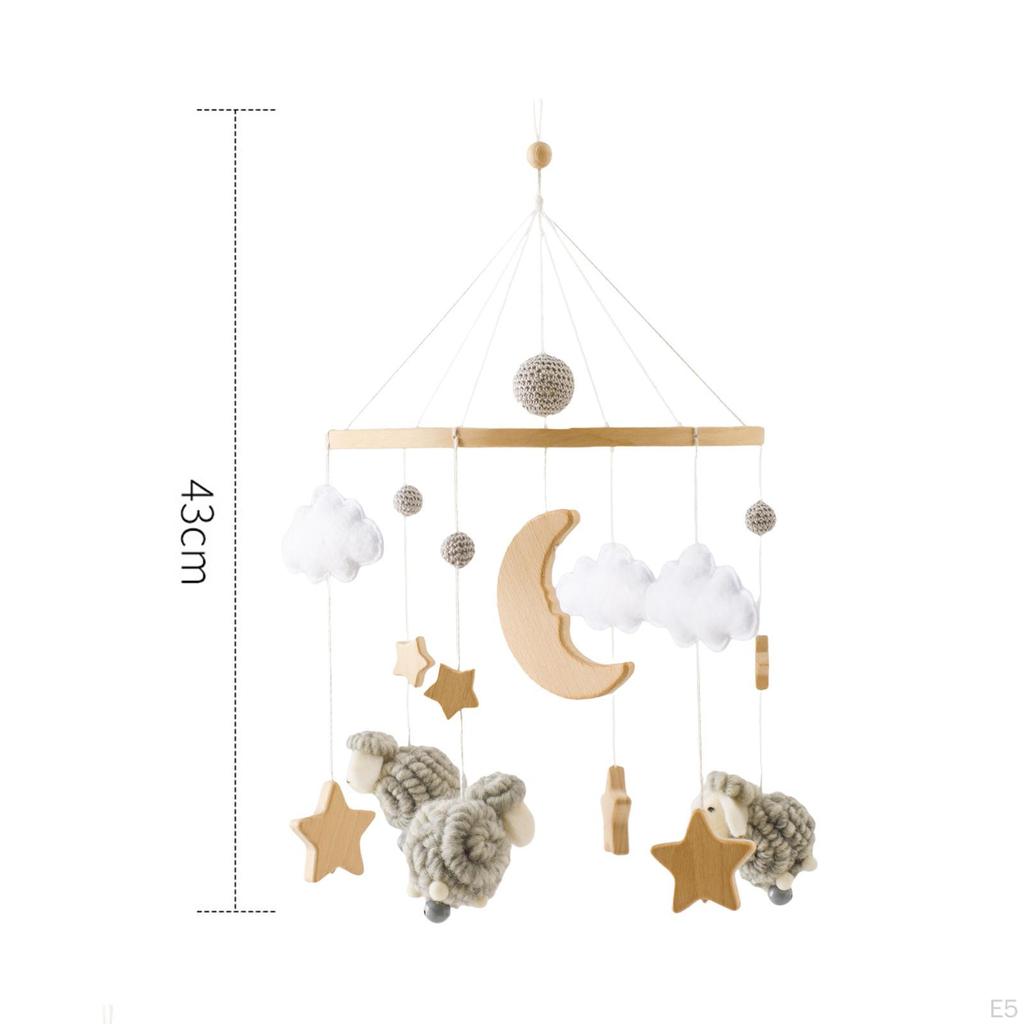 Crib Mobile Felt Hanging Decoration Early Development Nursery Decor Newborn Rattles Bed Bell Toy for