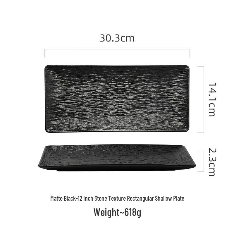 Nordic Rectangular Ceramic Serving Plate