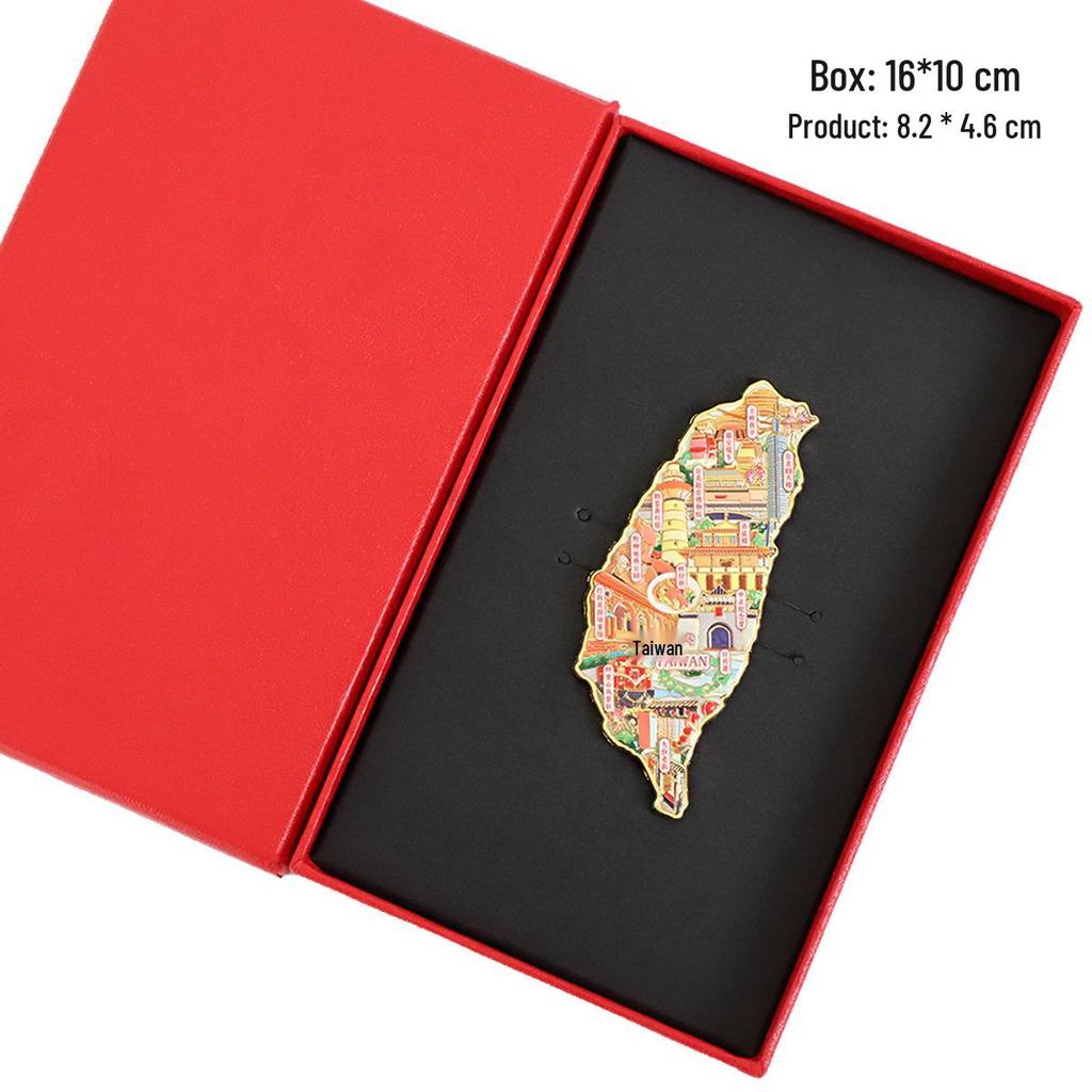 Taiwan Kultureller Metall Kühlschrankmagnet: Austernomelett, Taipei 101 & Jiufen Souvenir