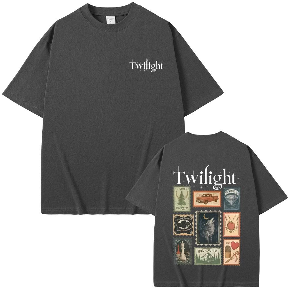 Film Zmierzch Miłośnik Książek Wampir Robert Pattinson Koszulka Edward Cullen Graficzne Koszulki Mężczyźni Kobiety Oversize Koszulka z Okrągłym Dekoltem