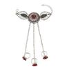 Vintage Geometric Alloy Ruby Ring And Bracelet Set For Women With Rhinestone Embellishments