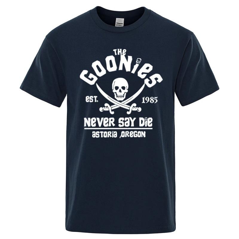 Hip hop men Oregon Pirate Flag never says summer casual fashion breathable men's cotton short sleeve top T-shirt