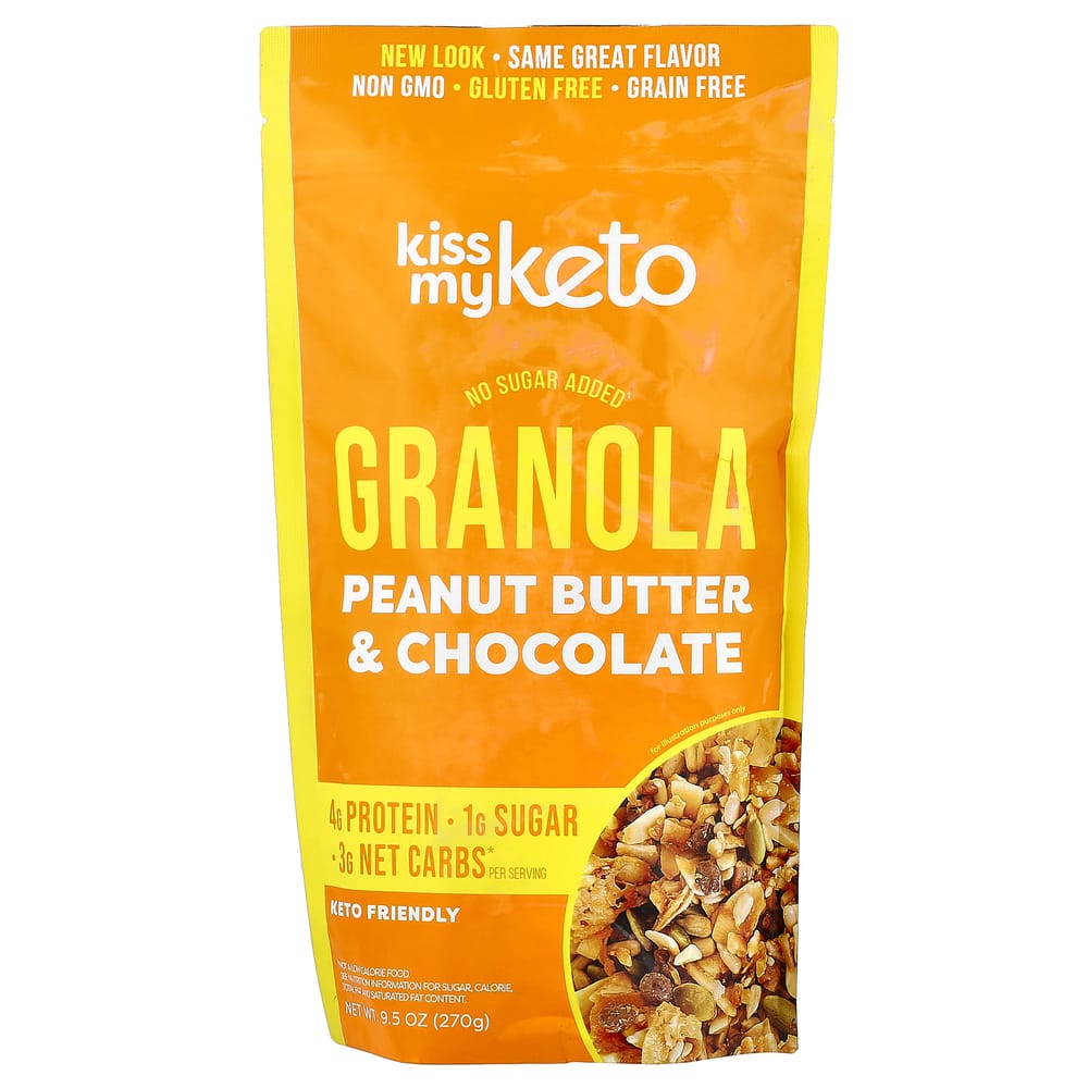iHerb Keto Granola Peanut Butter & Chocolate Chip 270g (9.5oz) 270g - 1 ea
