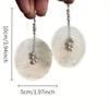 A pair of French-style luxury faux pearl drop earrings—exquisite, niche-design earrings for women