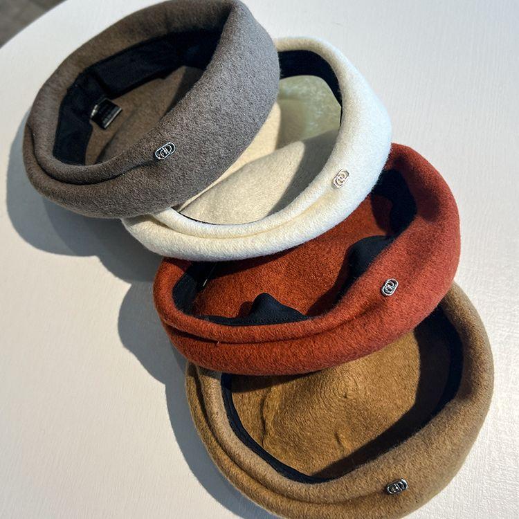 Women'S Wool Beret Hat, Winter Warmth, Versatile Painter'S Newsboy Cap, Non-Stretch, Lightweight
