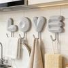4Pcs/Set Letter Wall Decor Hooks Wall Mounted Love Hooks Waterproof Adhesive Bathroom Hooks for Entrance Bedroom Living Room