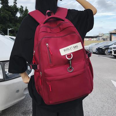 Primary School Girl College Student High School Student Junior High School Student Burgundy Backpack