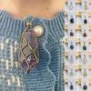 Crystal Cage Necklace Fashionable Metal Chain Neckwear Women Men Collecting Stone Holder Neckchain Jewelry Silver/Gold