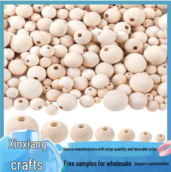 

Handmade Lotus Wood Beads: 6-50mm Round DIY Jewelry Accessories 6mm Diameter, 2mm Hole