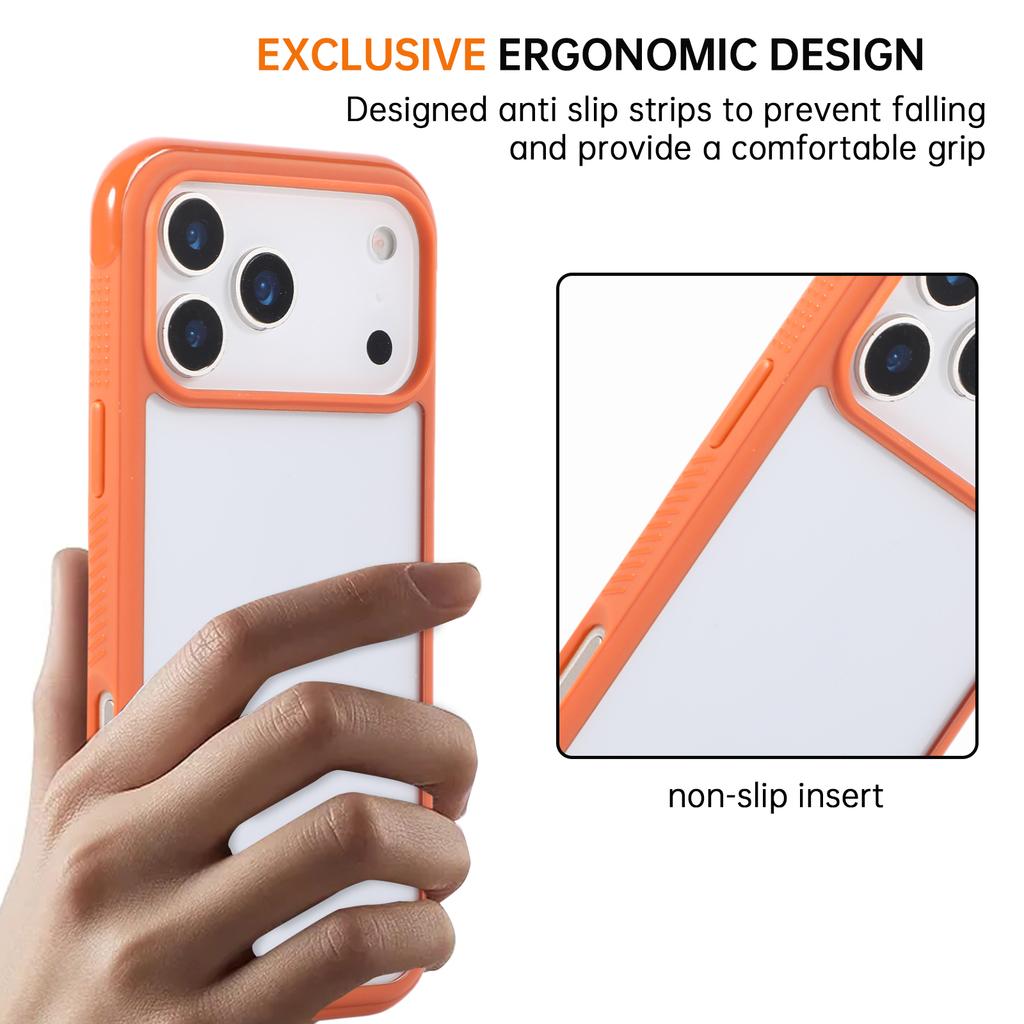For iPhone 17 Pro Max Case TPU + PC Transparent Protective Phone Cover