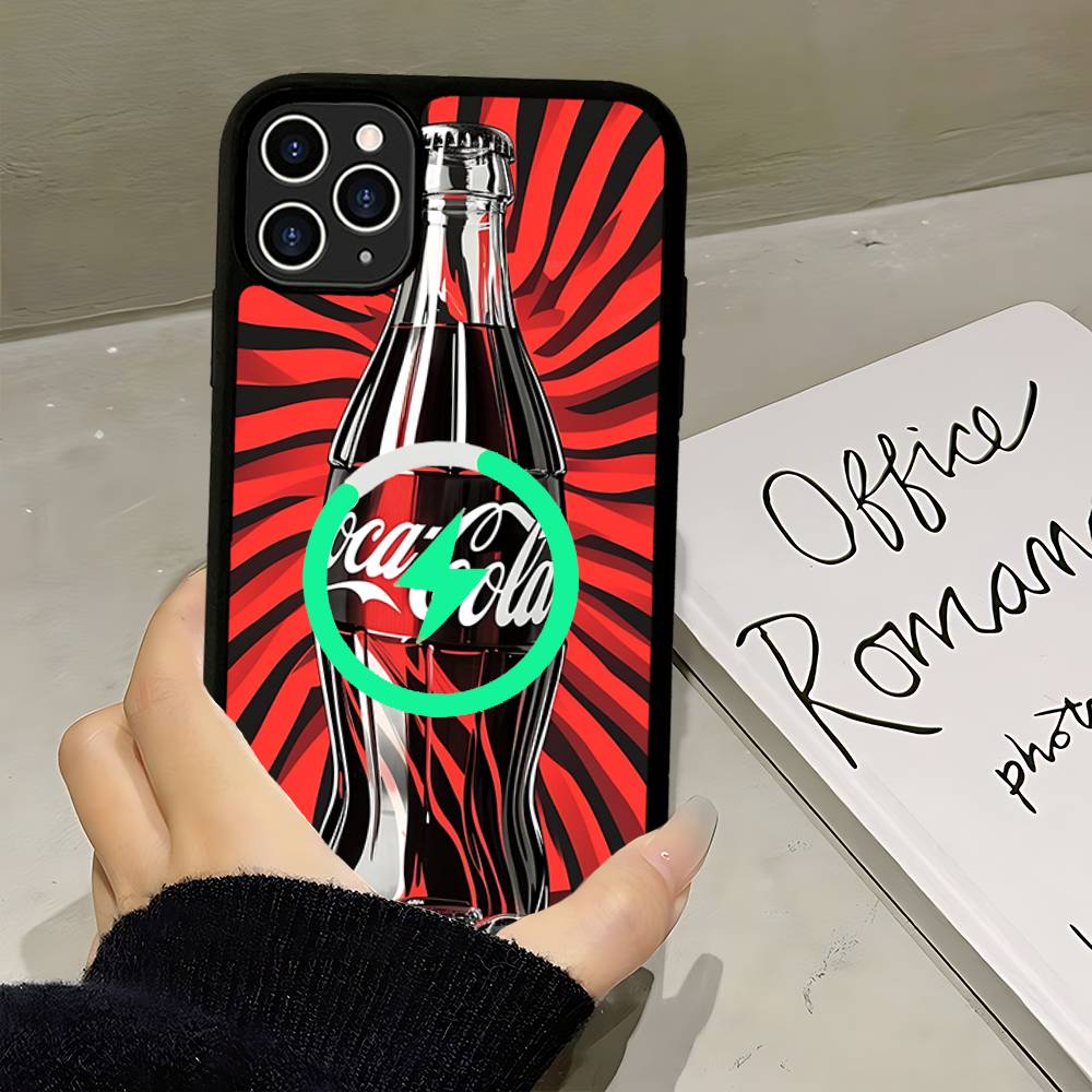 C-CocaS-Fashion Cola Phone Cover For IPhone 17 16 15 14 13 12 11 Pro Max Mini For Magsafe Magnetic Wireless Charge