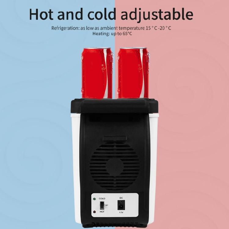 Mini Car Freshness 12V 6L Capacity Compact Size ABS Refrigerator Quiet Operation Portable Freezer Ideal for Travel Campi