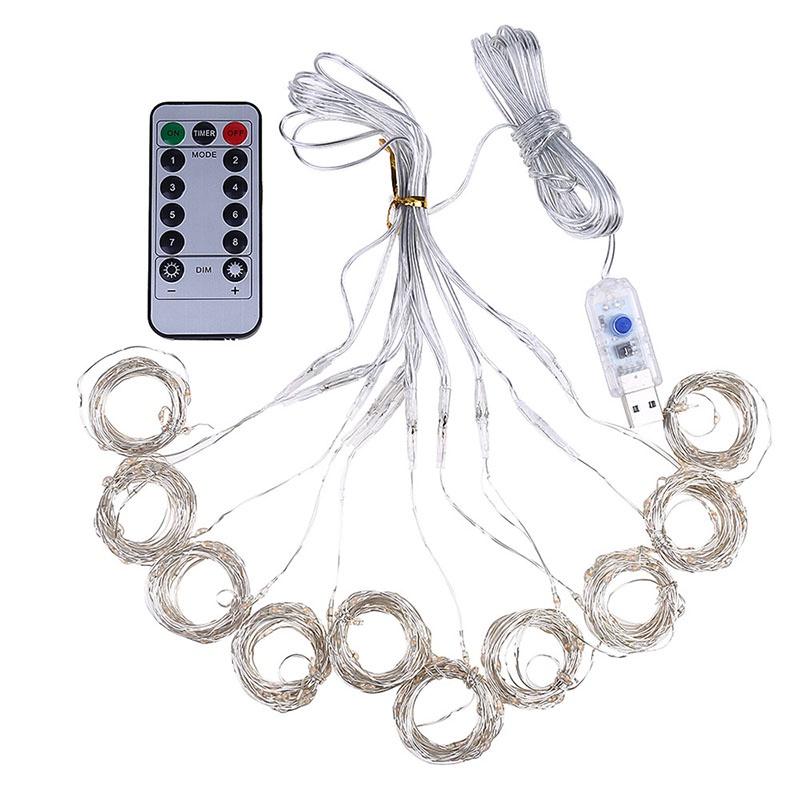 Magical 300 Led Curtain Fairy Hanging String Lights With 8 Glorious Lighting Modes