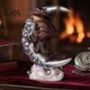 Fade Resistant Resin Ornament Dragon Skull Moon Figurine, Gothic Style Sculpture for Unique Dark Fantasy Gift Home Desktop Party Decor, Halloween