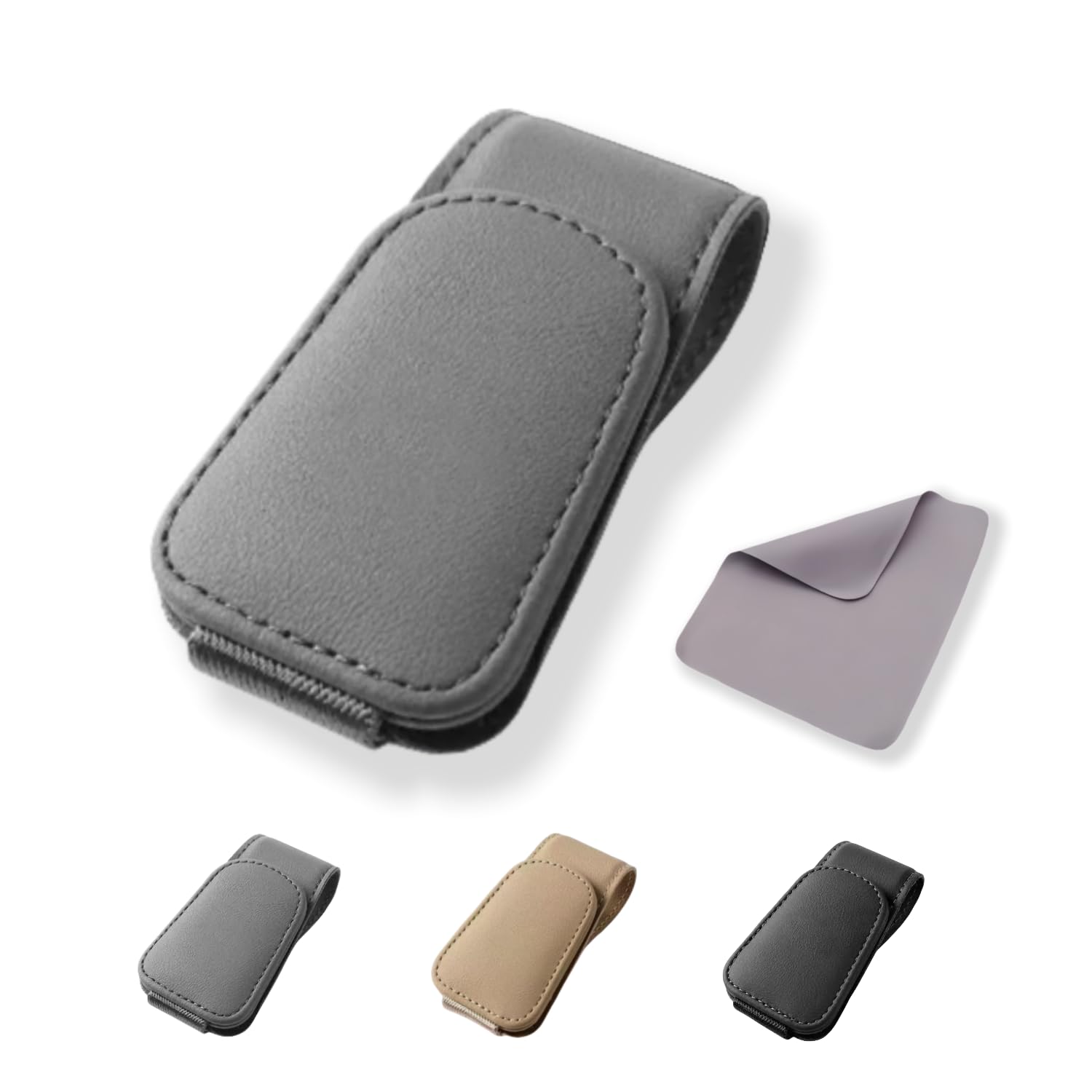 

Sunglasses Holder, Car Eyeglasses Holder, Leather Material, Protects Glasses, Sun Visor, Sunglasses, Clip, Safe sunglasses holder