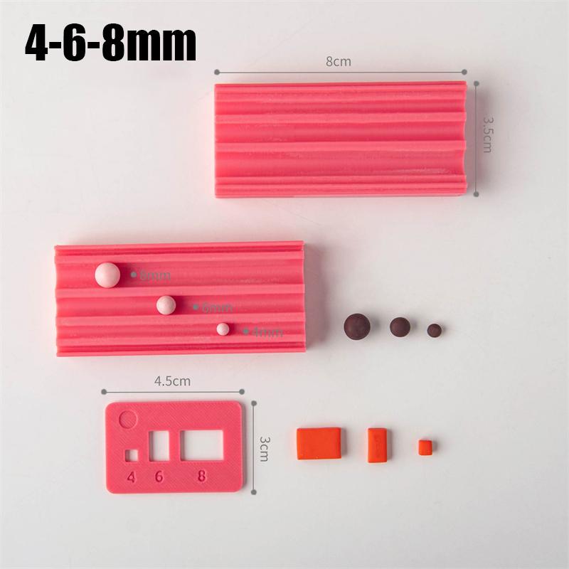 Polymer Clay Bead Maker Tool Round Ball Shaping Mold with Hole Punch for DIY Jewelry Earrings Necklaces Crafting Accessories