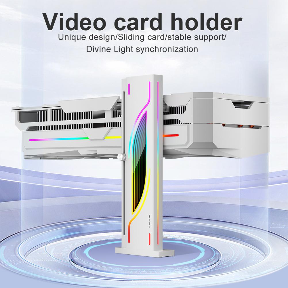 5V ARGB Video Card Sag Holder Adjustable Height Graphics Card GPU Brace Support Vertical GPU Support for PC Graphics Cards