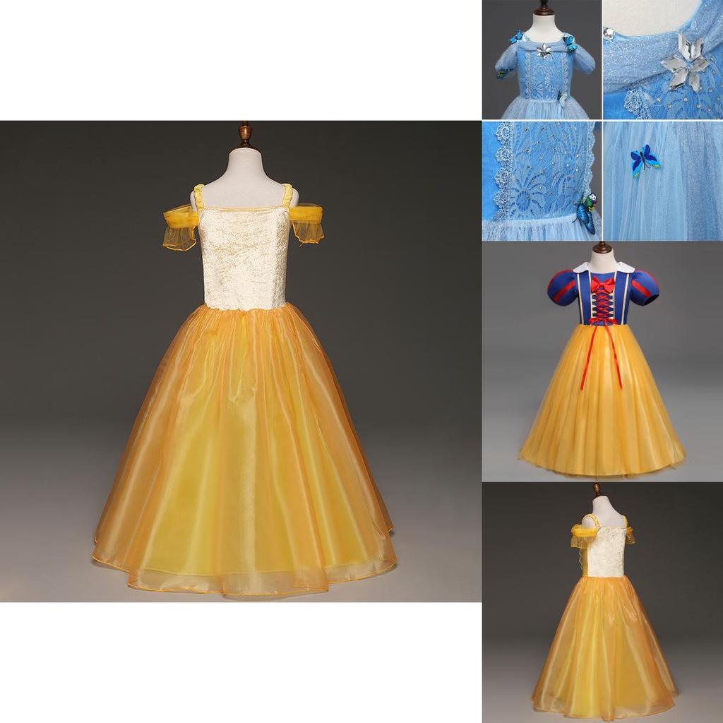 Elegantes Prinzessinnenkleid für Mädchen Perfekt für Cosplay- und Halloween-Partys