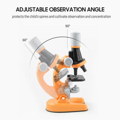 1200X Mikroskop Kinder Optisches Mikroskop mit LED-Licht Sammelflaschen 12 Stück Objektträger für