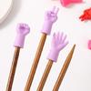 6Pcs Hand Shape Needle Stoppers Crochet Hook Point Stoppers Knitting Needle Tip Protectors for Weaving Yarn Craft