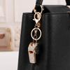 Luxury Rhinestones Whistle Keychain Creative Shining Whistle Pendant  Bag Ornament