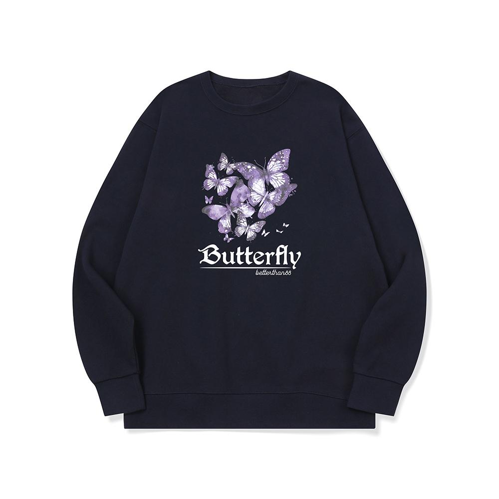BETTERTHAN88 Btm59 Tremendous Butterfly Effect Graphic Logo Sweatshirt