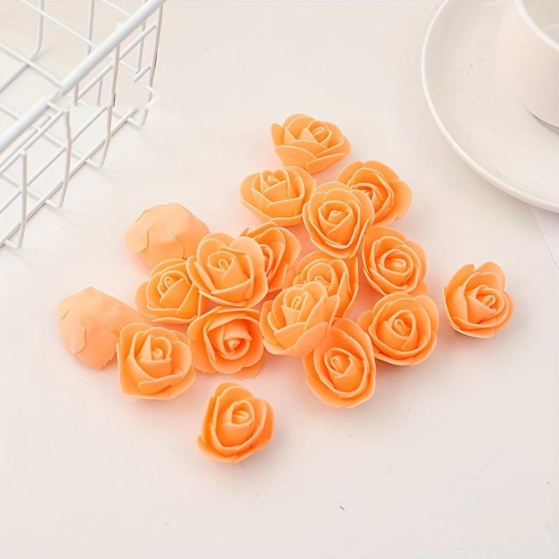 3.5CM Foam Rose Flower Heads for DIY Crafts and Wreath Decoration