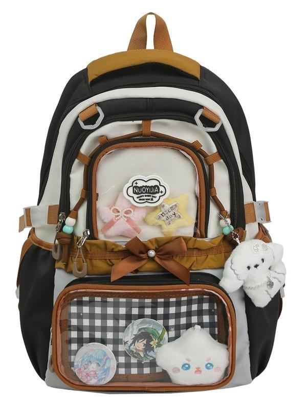 Cute Large Capacity Backpack For School Girls With Nylon Material