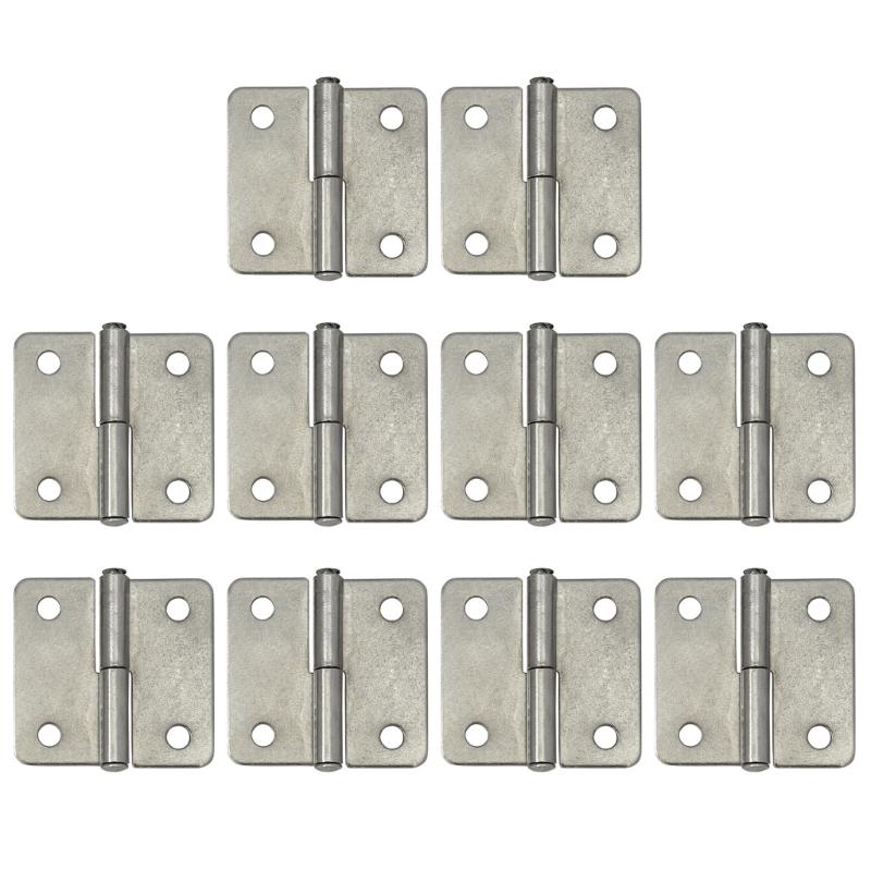 

Pack Of 10 Strong Iron Hinges Metal Container Smooth Lid Movement Easy Installation Modern for Boxes Gift Boxes