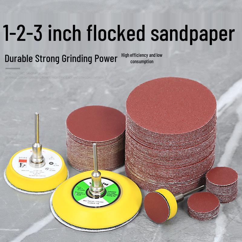 Round Self-Adhesive Sanding Discs Set: 1-4 Inch Polishing Pads for Glass Grinding