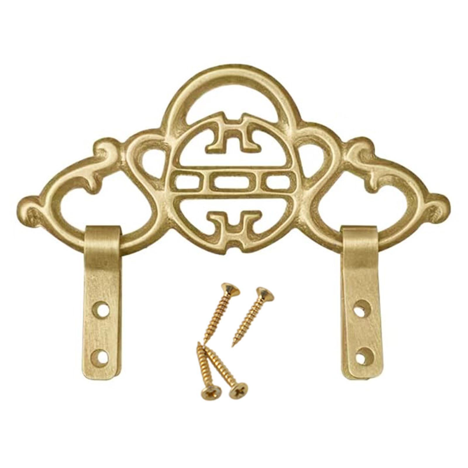 

Винтажный латунный настенный крючок, декоративная рама для зеркала, прочная медная вешалка для декора дома и офиса D