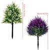 Artificial Lavender Topiary Stake Plant Fake Violet Flower Ground Stake For Garden Yard Patio Lawn Outdoor Landscape Decor
