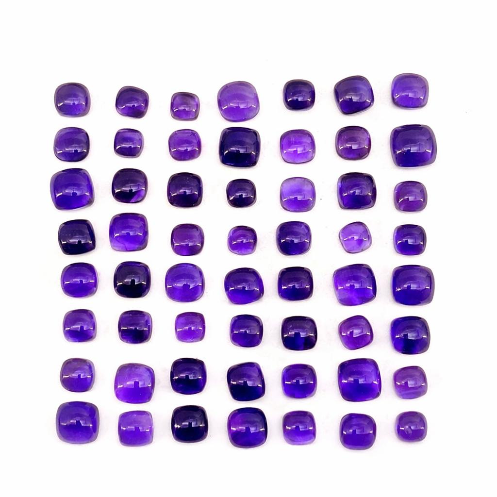 12x12mm Round Amethyst Cabochon Lot, Natural Purple Amethyst Gemstone, Polished Cabochons for Jewelry Making 1 Piece фиолетовый