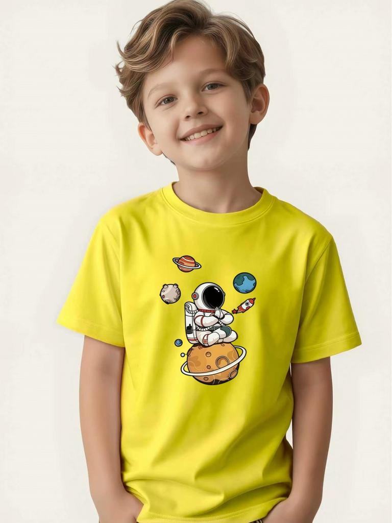 Boys Space Dreamer Short Sleeve T-Shirt Children's Summer Fashion Clothing