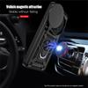 KEYSION Shockproof Armor Case for VIVO X300 Pro 5G Silicone+PC Slide Camera Lens Protection Ring Stand Phone Cover for VIVO X300