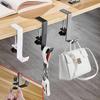 Non-Slip Metal Adjustable Desktop Hook - Ideal for Hanging Backpacks, Handbags, Headphones Wallets No-Drill Installation, Perfect for Home, Office