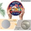 2D Flat 1pc America 250th Birthday 1776-2026 Patriotic Sign, Metal Wreath Round Sign, Decoration Plaque, Bedroom Door Decor, Outdoor Plaque & Wall