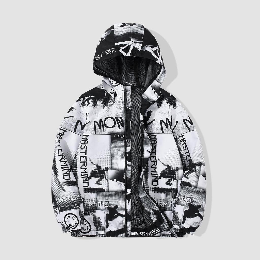 2025 Spring/Autumn Boys' Windproof Camouflage Cartoon Jacket