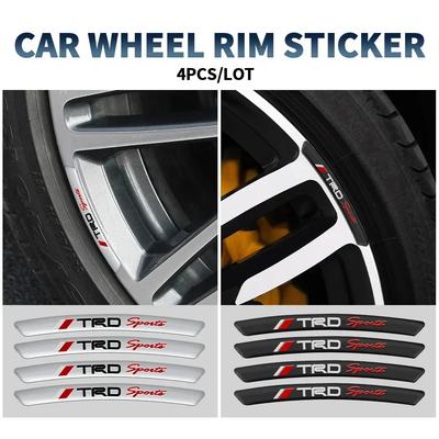 Aluminum Car Badge Styling Wheel Hub Rims Decor Sticker For TRD TOYOTA Crown Reiz Corolla Prada Alphard Yaris Vitz Camry GT86