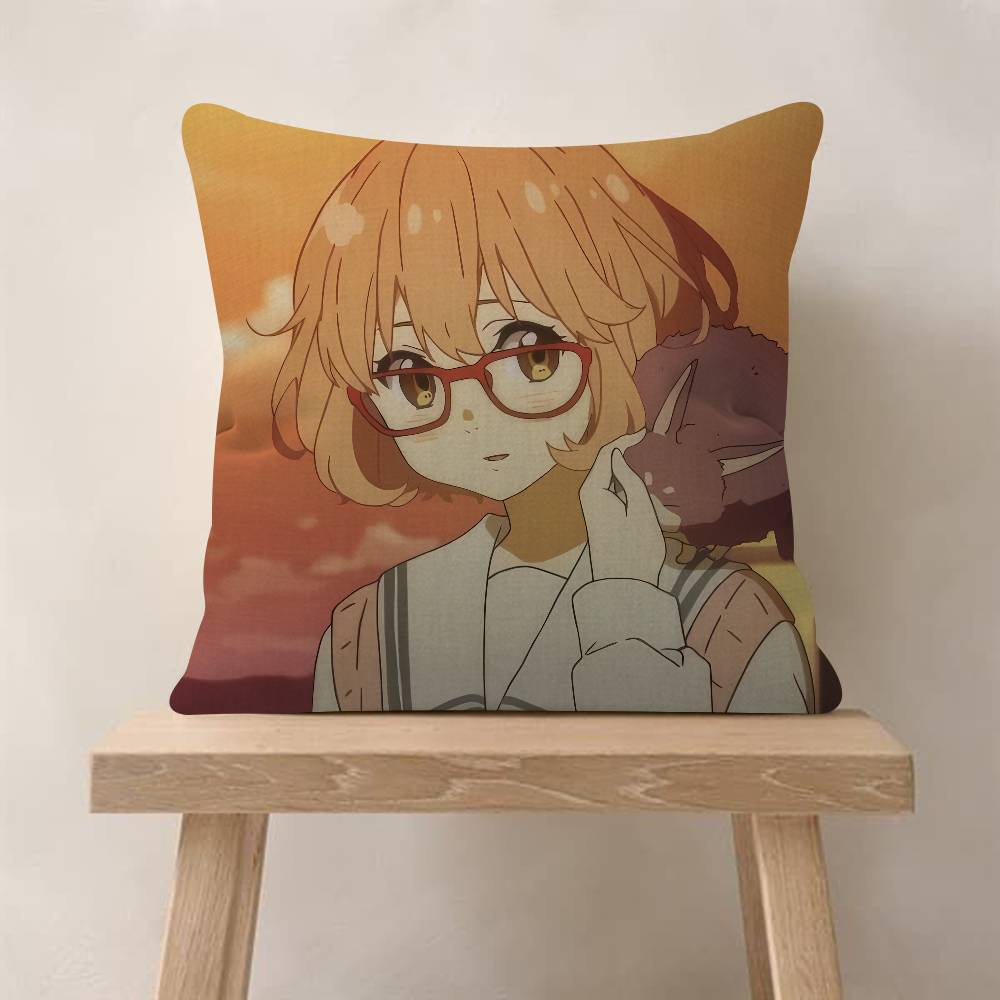Japanese Anime Beyond The Boundary Cushion Cover Pillow Cover Decor Pillowcase Printed Cushion Case For Couch