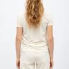 Tee shirt col v ecru rayé dore kayla Femme LA PETITE ETOILE