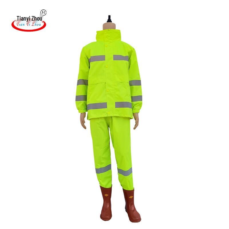 Traffic Duty Reflective Breathable Rain Suit Set