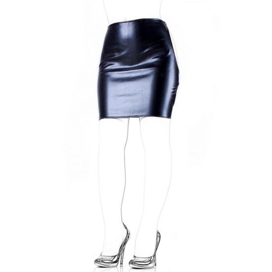 Faux Leather Women Exposed Ass Bondage Skirt Dress Intimate Sex Toy Couple Game