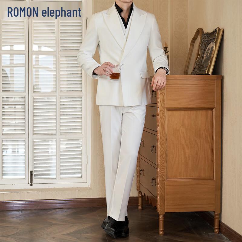 Romon Men s Formal Business & Wedding Suit Set 2XL