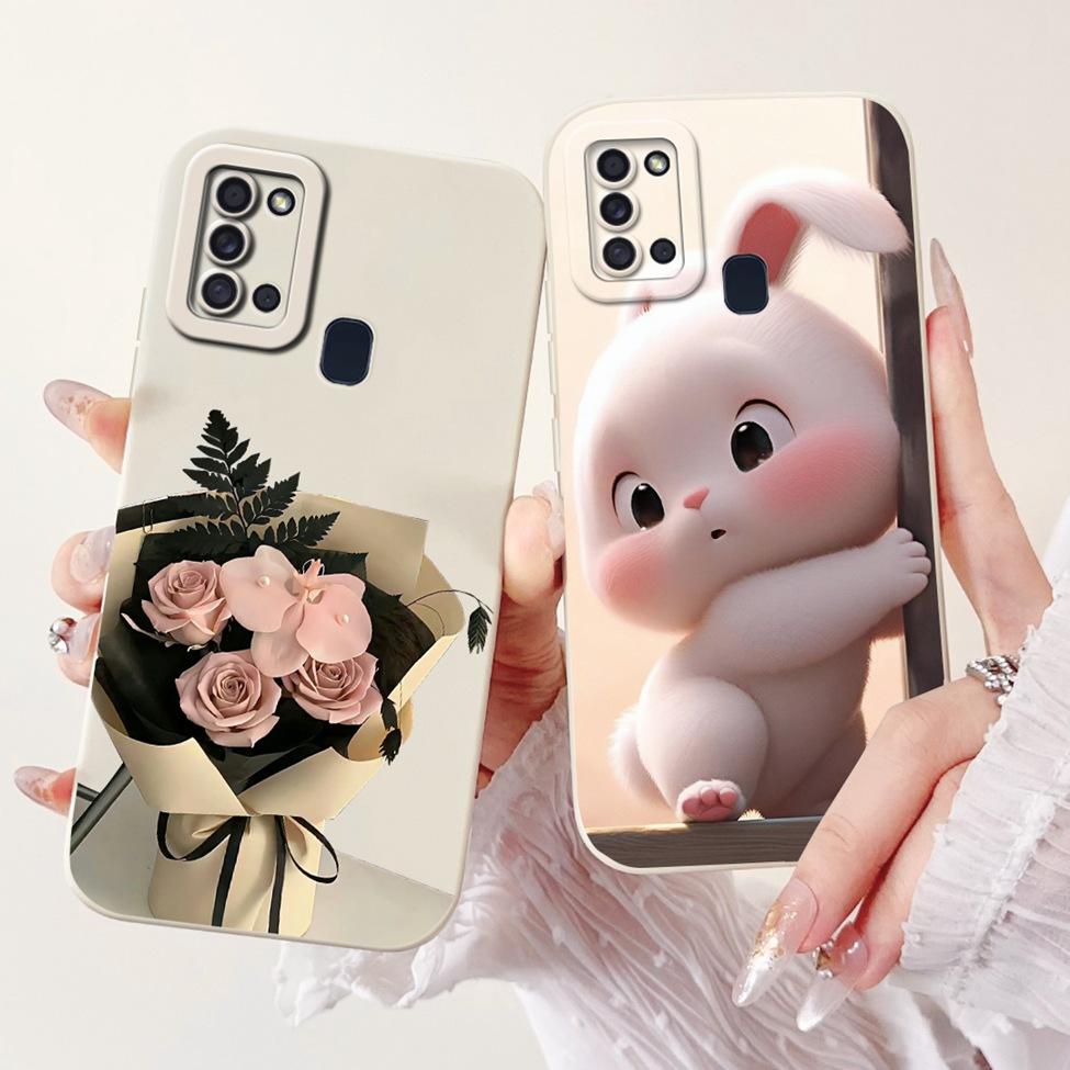 For Samsung A21s Case A217F Silicone Cute Fashion Butterfly Love Painted Cover For Samsung A21s Galaxy A21s Phone Case SM-A217M
