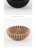 Nordic Style Grooved Ruffled Fruit Bowl Ornament - Creative Art Display for Model Room Decoration