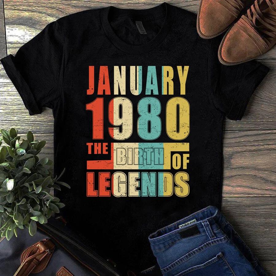 Men s and Women s T-shirts January 1980 The Birth L