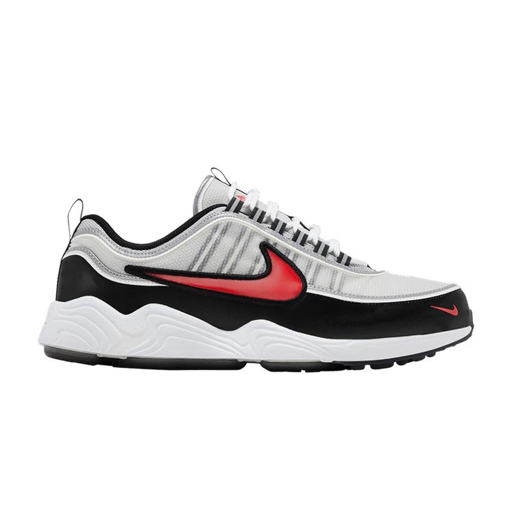 

Nike Air Zoom Spiridon Silver Red 2025 Men Sneakers Metallic-Silver Sport-Red Black II1161-095 43